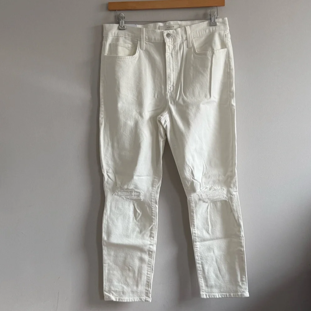 Joe's Jeans High Rise Ankle Vintage Stretch White Jeans Women Size 33 - Picture 5 of 16